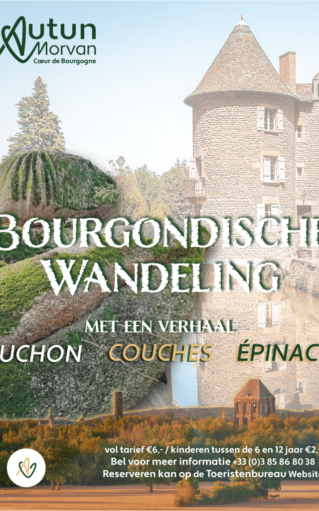 Bourgondische wandeling, geportretteerd, zonder qr code