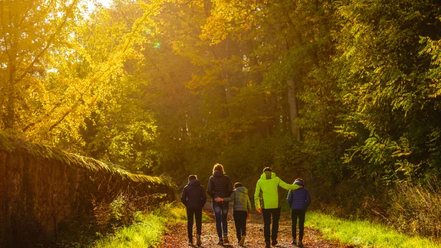 Herbstlicher Familienspaziergang Autunois Morvan